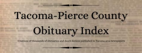 tacoma news tribune obituaries|Pierce County & Tacoma, WA Obituaries, 265+ indexes